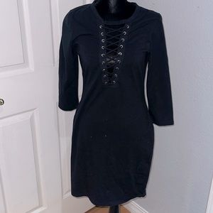Long sleeve black dress